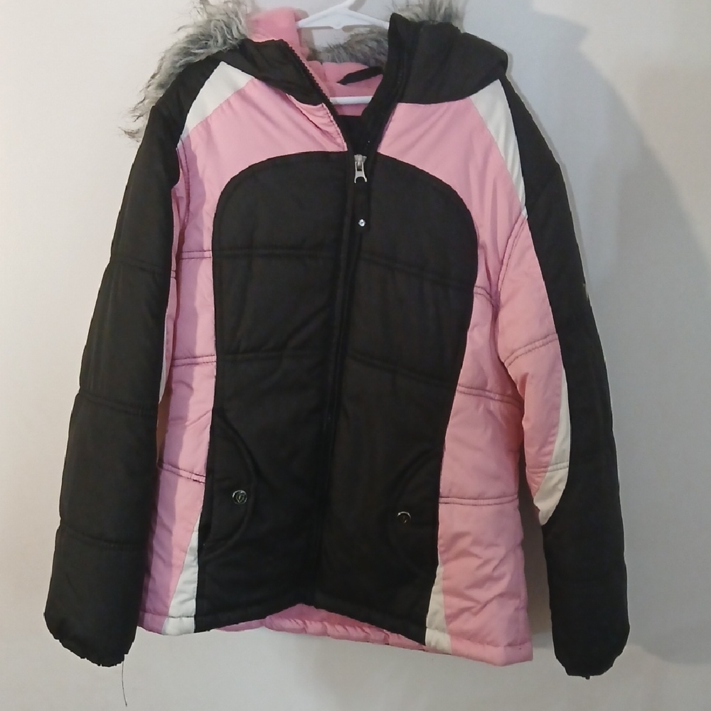 Kids Pink and Black Winter Jacket
